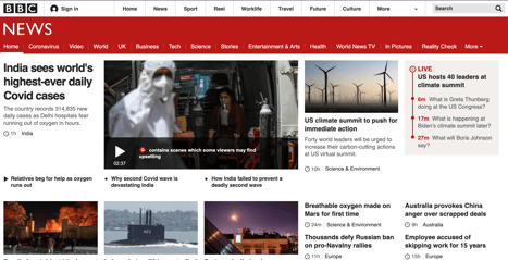 BBC News online